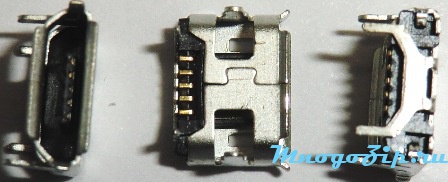 USB micro, 2 корпусные по бокам в плату